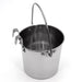 Stainless Steel Pail, Round with Rivets - 010LB-8361 - 1qt - 1
