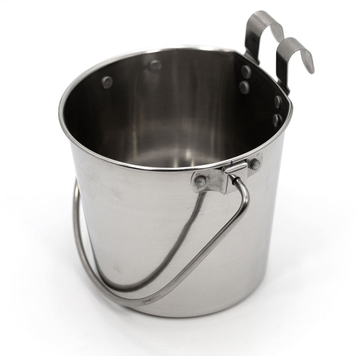 Stainless Steel Pail, Round with Rivets - 010LB-8361 - 1qt - 2