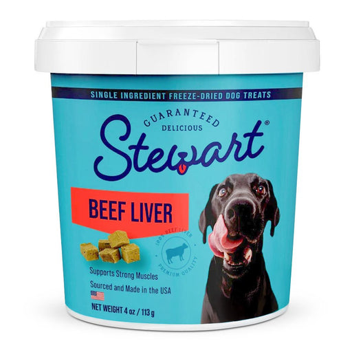 Stewart Pro - Treat Freeze - Dried Dog Treats – Nutrient - Rich, Single - Ingredient Training Treats - G9L2 - Beef Liver - 4 oz - 2