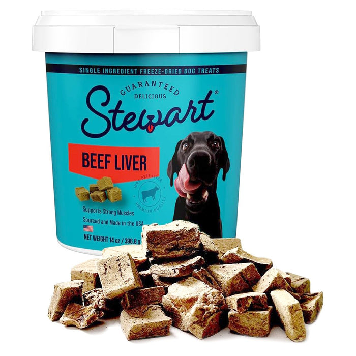 Stewart Pro - Treat Freeze - Dried Dog Treats – Nutrient - Rich, Single - Ingredient Training Treats - G9L2 - Beef Liver - 4 oz - 7