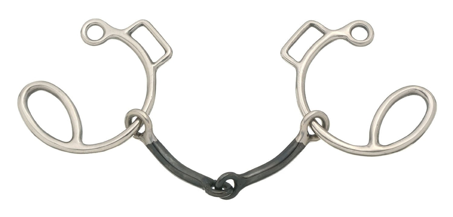 Morso Per Cavalli Full Cheek Sweet Iron Con Losanga Di Rame - Spessore 16mm, Disponibile In Diverse Misure