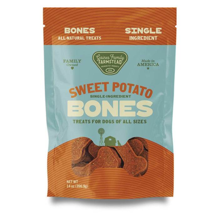 Sweet Potato Bones Dog Treats – All Natural, Limited Ingredient, Oven - Baked, Made in USA - GFF7 - Sweet Potato - 14 oz - 28