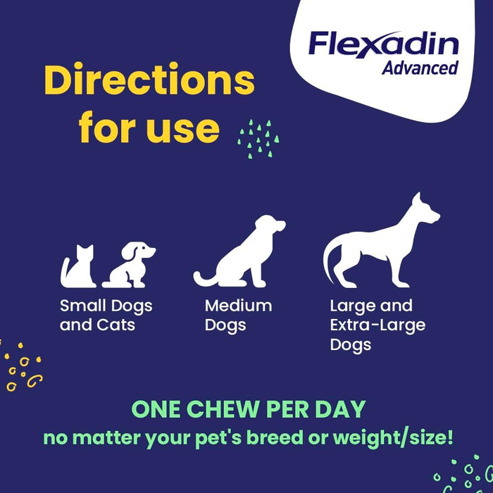 Flexadin Advanced Chews with UC-II Joint Supplement for Dogs & Cats