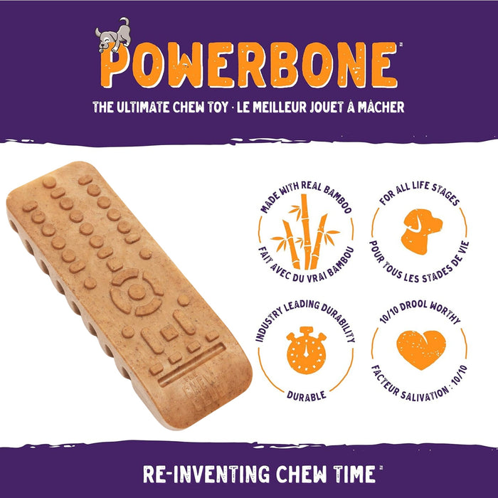 Powerbone TV Remote Dog Chew Toy for Power Chewers, 7"