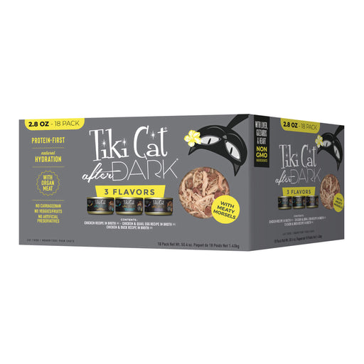 Tiki Cat After Dark Wet Cat Food, Whole Foods Variety Pack, 2.8 oz Cans, 18 ct - 2PUV - 2.8oz, 18 ct - 1