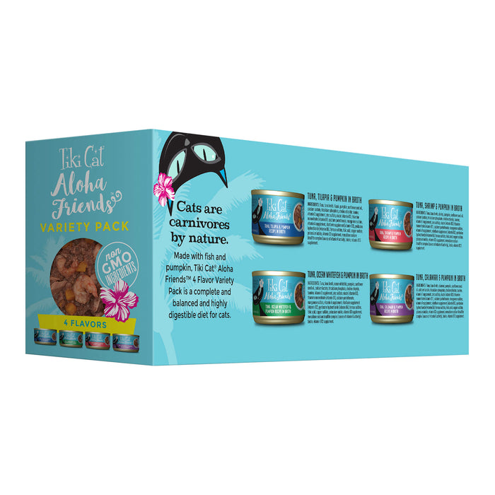 Tiki Cat Aloha Friends Wet Cat Food, Variety Pack, 3 oz Cans, 12 ct - 2PUZ - 3oz, 12 ct - 2