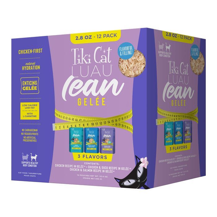 Tiki Cat Luau Lean Gelee Wet Cat Food, Variety Pack, 2.8 oz Pouch, 12 ct - 2PVQ - 2.8oz, 12 ct - 1