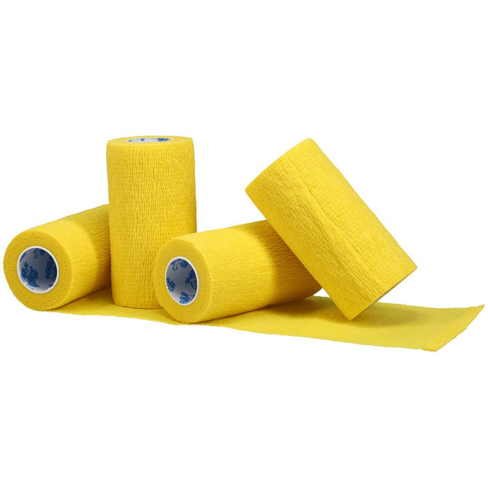 Tough Flex Cohesive Vet Bandages, 4 pk - JTI11L - Yellow - 4pk - 12