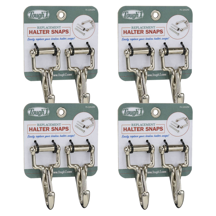 Tough1 Replacement Halter Snaps, Set of 2 - JTIA1S-4 - Nickel - 4 Count - 6