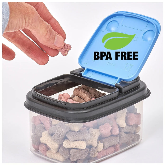 Trip & Treat Totes, 2 pk - BU2L - Blue/Black Lid / Clear Base - 2 pk - 4