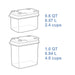 Trip & Treat Totes, 2 pk - BU2L - Blue/Black Lid / Clear Base - 2 pk - 6