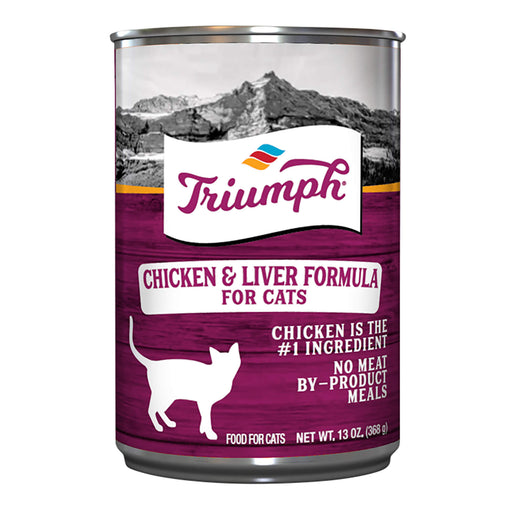 Triumph Cat Food, 13.2 oz - SUS3E - 13.2oz - Chicken/Liver - 1 - 2
