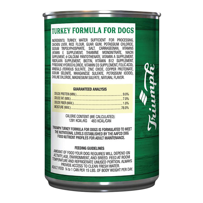 Triumph Dog Food, 13.2 oz - SUS3B - 13 oz - Turkey - 1 - 8