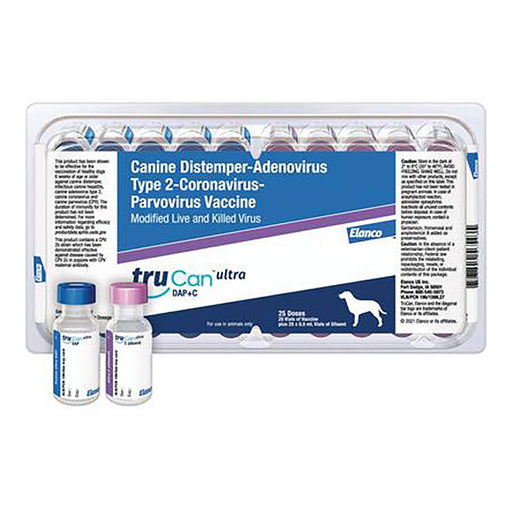 TruCan Ultra DAP+C /Ultra Duramune DAP+C Dog Vaccine (25 x 0.5ml) - G5WL - 0.5ml - 25ct - 1
