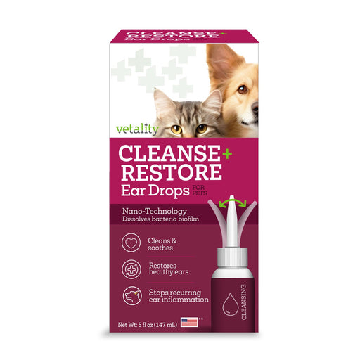Vetality Cleansing Restore Ear Drops for Pets Size 5 FL OZ