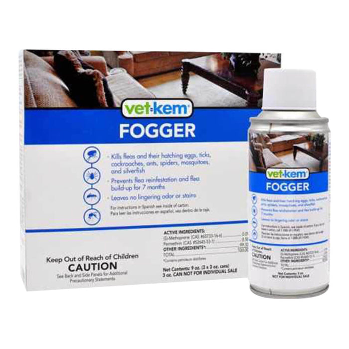 Vet - Kem Fogger, 3 (3 oz Cans) - 021PRN-26871 - 3 x 3oz - 1