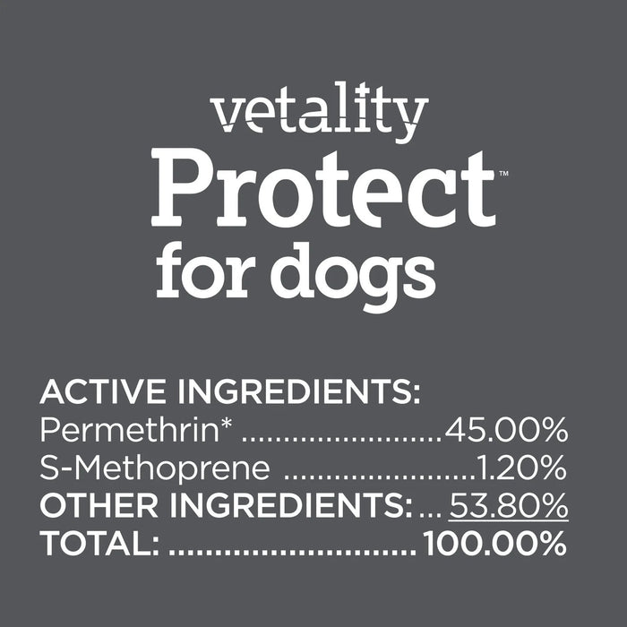 Vetality Protect Flea & Tick Monthly Topical for Dogs, 3 pk - TVB3B - 3 Pack (3 Month Supply) - 7 - 32 lbs - 5