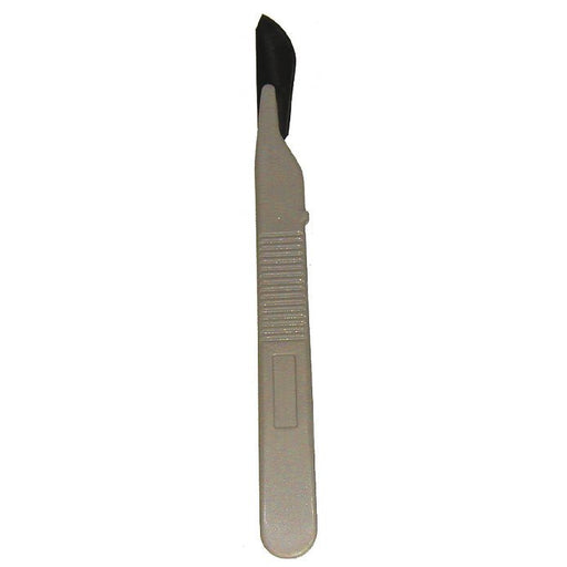 Veterinary Scalpel Blade with Plastic Handle, Disposable, Carbon Steel 22, Singles - NE614 - 1