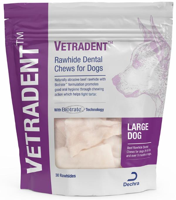 Vetradent Beef Rawhide Dental Chews for Dogs - 018DP-53630 - Large - Beef and Chicken - 1