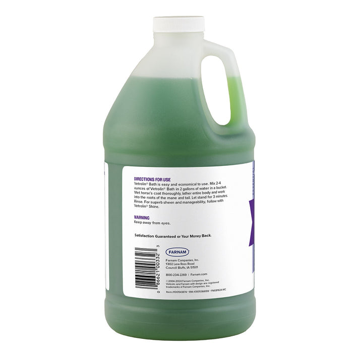 Vetrolin Bath Conditioning Shampoo for Dogs & Horses - FAVH - Vetrolin Bath, 64 oz - 12