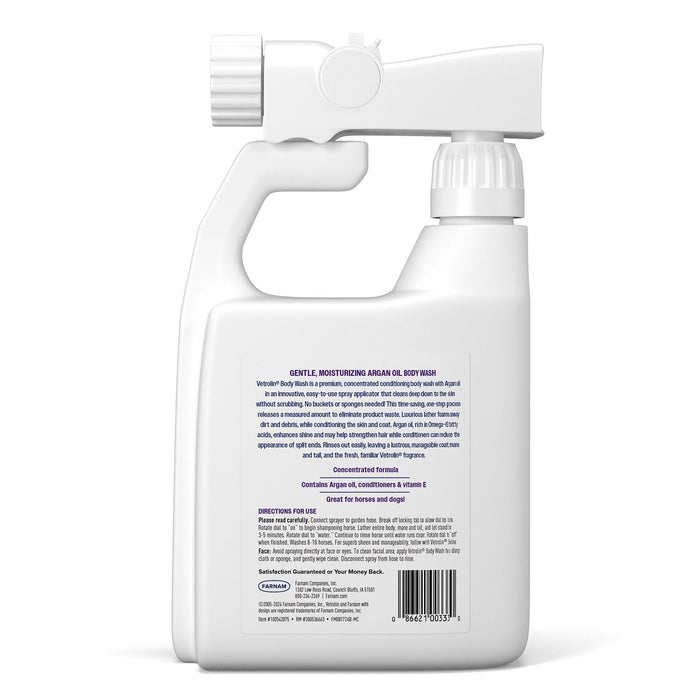 Vetrolin Body Wash for Horses, 32 oz - FAVK - 2