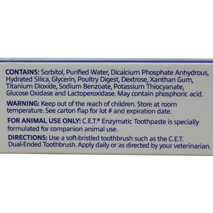Cet Sample Toothpaste C.E.T. Enzymatic Pet Toothpaste for Dogs & Cats by Virbac — Lambert Vet ...