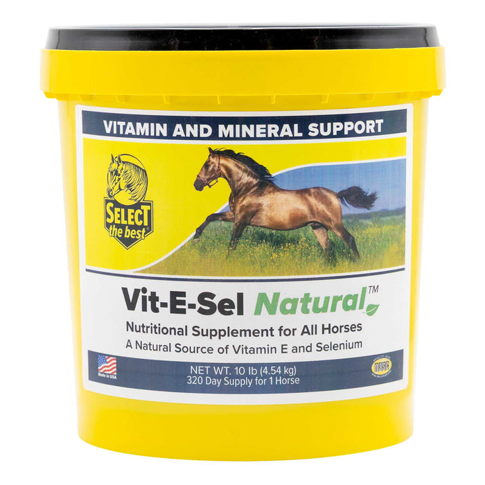 Vit - E - Sel Natural Vitamin E & Selenium Powder Supplement for Horses – Supports Muscle Health & Immunity - SELCE - 10 lb - 320 Day Supply - 3