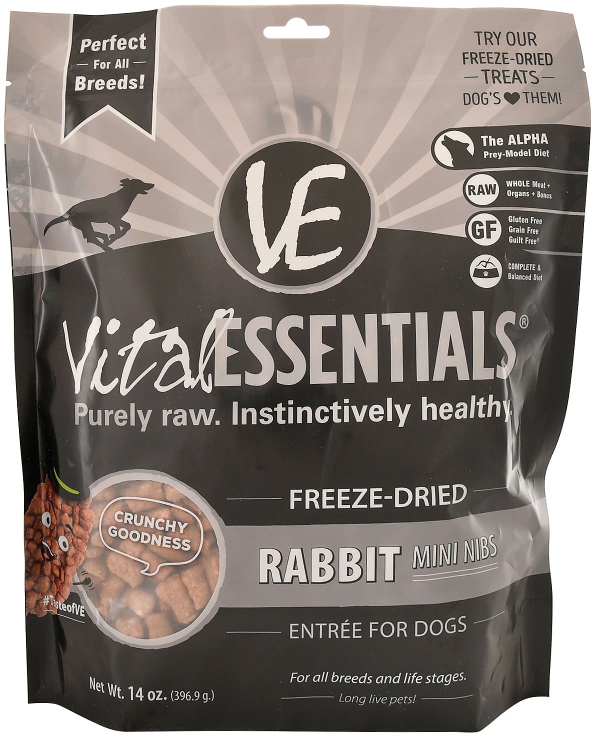 Vital Essentials Freeze-Dried Rabbit Mini Nibs Dry Dog Food — Lambert ...