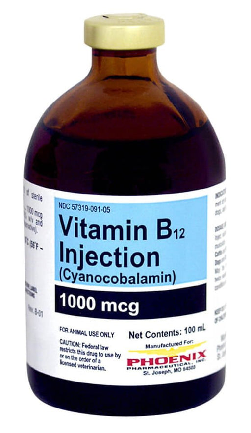 Vitamin B-12 Injectable for Horses, Dogs and Cats — Lambert Vet Supplies Vitamin B-12 Injectable for Horses, Dogs and Cats — Lambert Vet Supplies
