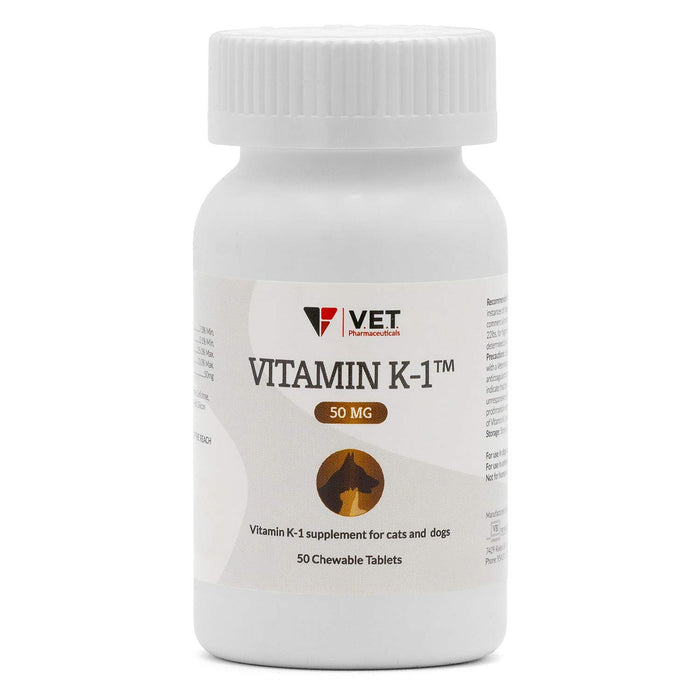 Vitamin K1 Chewable Tablets for Cats & Dogs - VB14 - 50mg - 50 ct - 4
