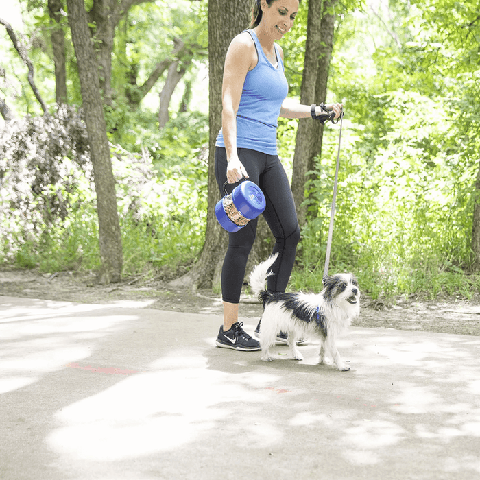 Vittles Vault Travel - Trainer Complete Pet Feeding System - DKXZ - Blue - 4