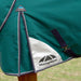WeatherBeeta ComFiTec Plus Dynamic Detach - A - Neck Heavy Weight Turnout Blanket for Horses - 1200D, 360g Polyfill, Waterproof & Breathable - KOBAF - Forest Green / Navy Trim - 66" - 360 g - 5