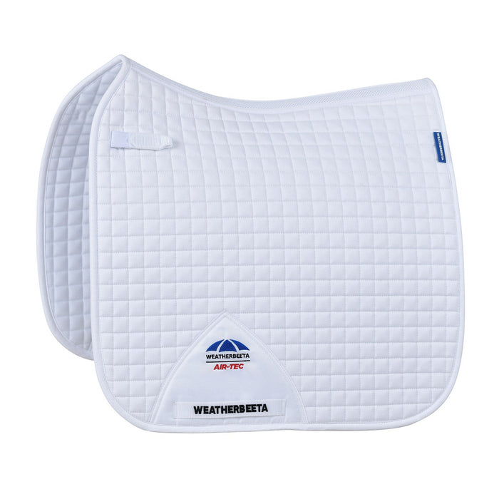 WeatherBeeta Prime Air - Tec Dressage Equine Saddle Pad for English Riding - KOAGN - White - Large - 18