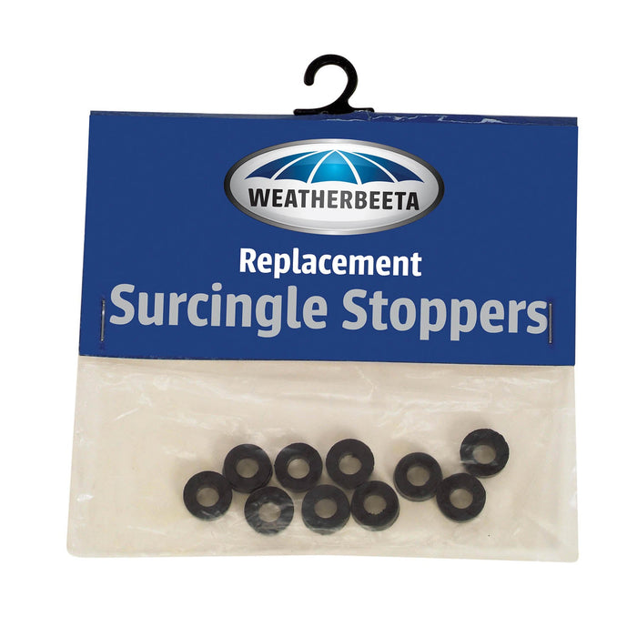 WeatherBeeta Rubber Surcingle Stoppers – 10 Pack, Secure Your Horse Blanket & Tack - KOFAK - Black - 10 ct - 1