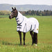 WeatherBeeta Saxon Combo Neck Mesh Horse Fly Sheet with Belly Wrap - KOBBG - White / Navy - 66" - 9