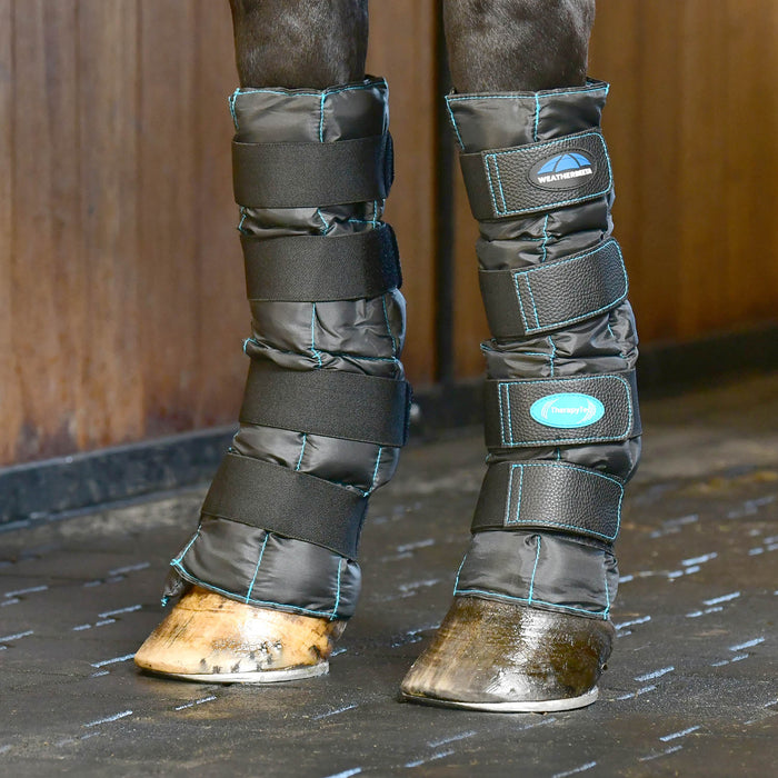 WeatherBeeta Therapy - Tec II Gel Ice Boots – Cold Therapy for Horses, Tendon & Joint Recovery - KOAD3 - Black - Small - 2 ct - 1