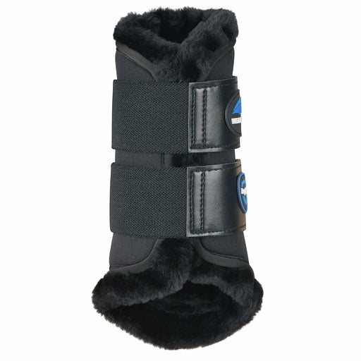 WeatherBeeta Tough - Tec Comfy Fleece Brushing Boots for Horses - KOAAX - Black/Black - Small - 2 ct - 2