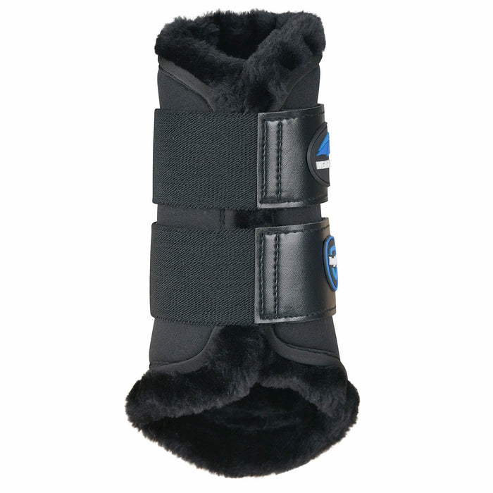 WeatherBeeta Tough - Tec Comfy Fleece Brushing Boots for Horses - KOAAX - Black/Black - Small - 2 ct - 2