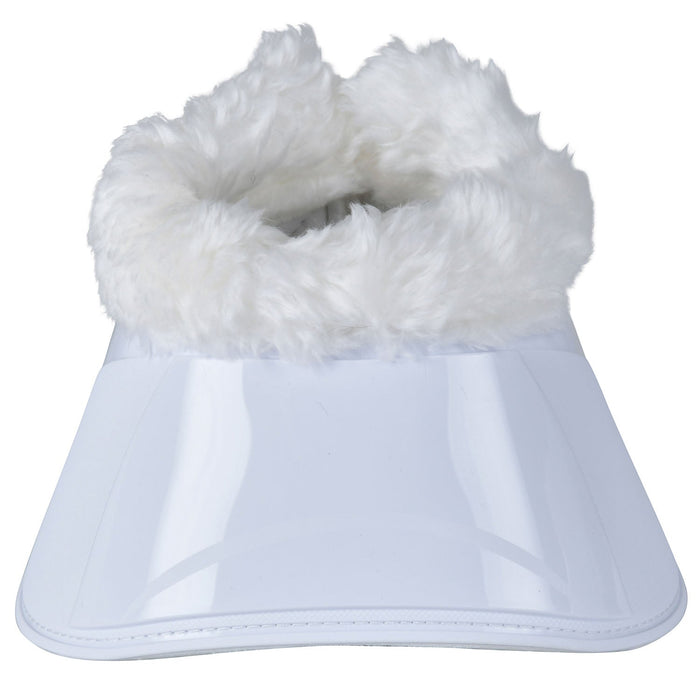 WeatherBeeta Tough - Tec Impact Fleece Trim Bell Boots for Horses - KOAEX - White/White - Medium - 2 ct - 7