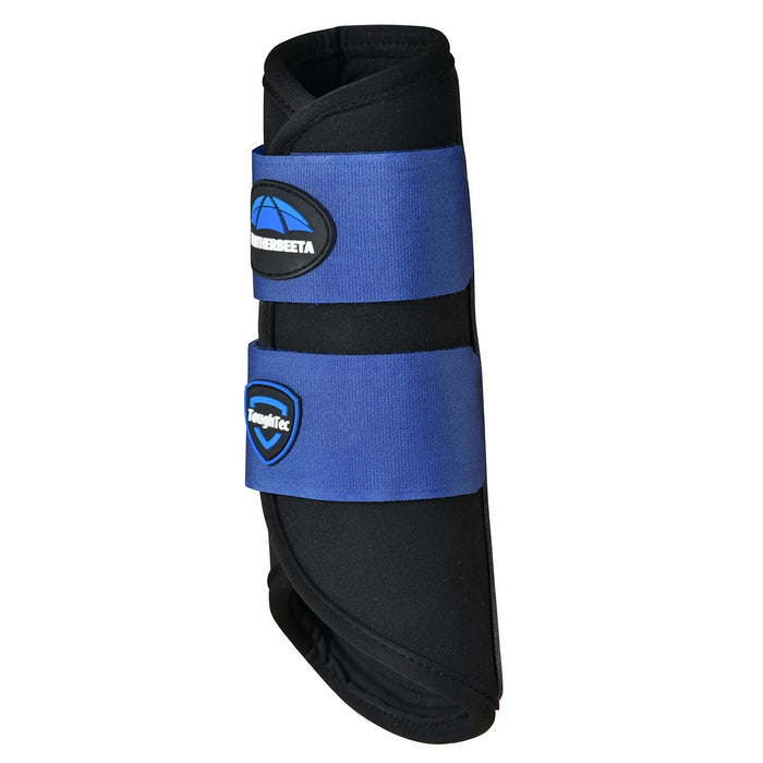 WeatherBeeta Tough - Tec Prime Brushing Boots for Horses, 2 ct - KOAAE - Black/Cobalt - Small - 2 ct - 16