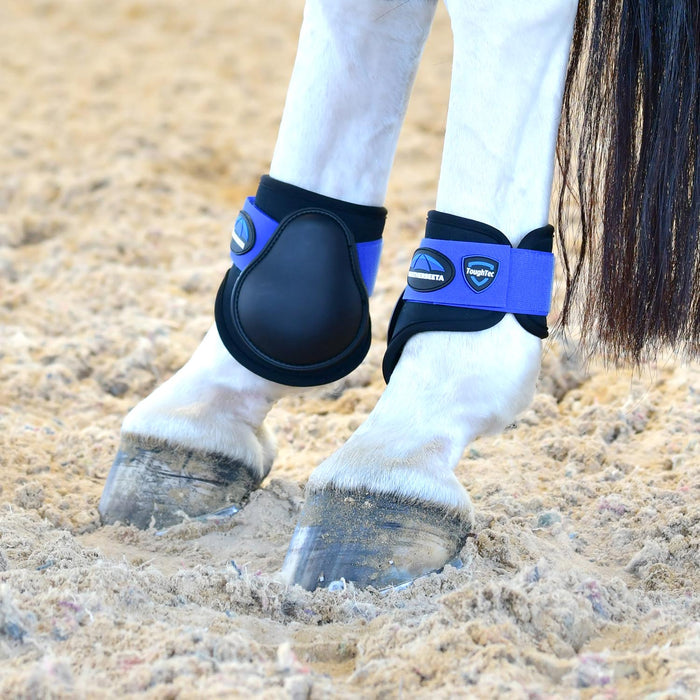 WeatherBeeta Tough - Tec Prime Fetlock Boots for Horses - KOABX - Black/Cobalt - Small - 2 ct - 19