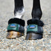 WeatherBeeta Tough - Tec Prime Fleece Trim Rubber Bell Boots for Horses - KOAEF - Black/Forest Green - Small - 2 ct - 34