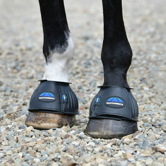 WeatherBeeta Tough - Tec Prime Rubber Bell Boots for Horses - KOAD8 - Black/Black - Small - 2 ct - 5