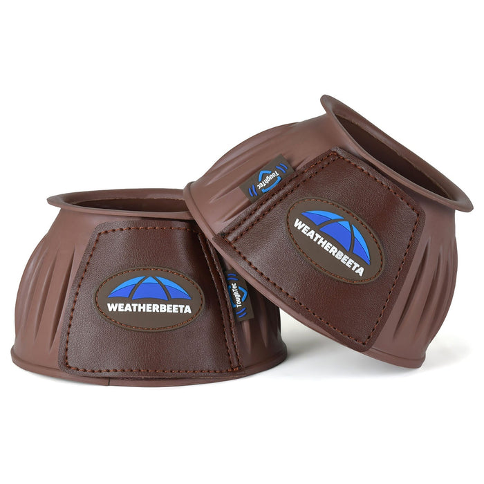 WeatherBeeta Tough - Tec Prime Rubber Bell Boots for Horses - KOADB - Brown/Brown - Small - 2 ct - 6