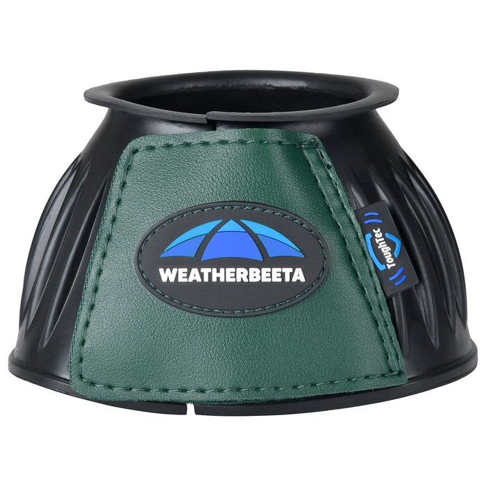 WeatherBeeta Tough - Tec Prime Rubber Bell Boots for Horses - KOADP - Black/Forest Green - Small - 2 ct - 28