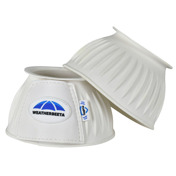 WeatherBeeta Tough - Tec Prime Rubber Bell Boots for Horses - KOADS - White/White - Small - 2 ct - 31