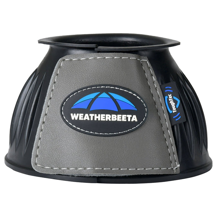 WeatherBeeta Tough - Tec Prime Rubber Bell Boots for Horses - KOADV - Black/Grey - Small - 2 ct - 38