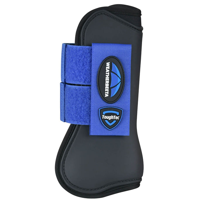 WeatherBeeta Tough - Tecc Prime Open Front Boots for Horses - KOABF - Black/Cobalt - Small - 2 ct - 15