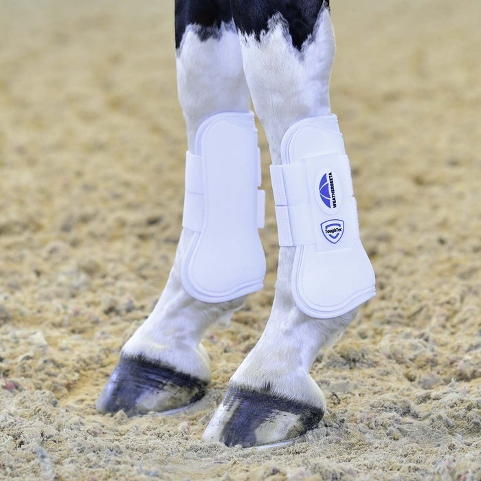 WeatherBeeta Tough - Tecc Prime Open Front Boots for Horses - KOABJ - White/White - Small - 2 ct - 21
