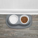 WeatherTech Double Low Pet Feeding System, Plastic Bowls - WTD32 - Dark Grey - 8 oz - 5